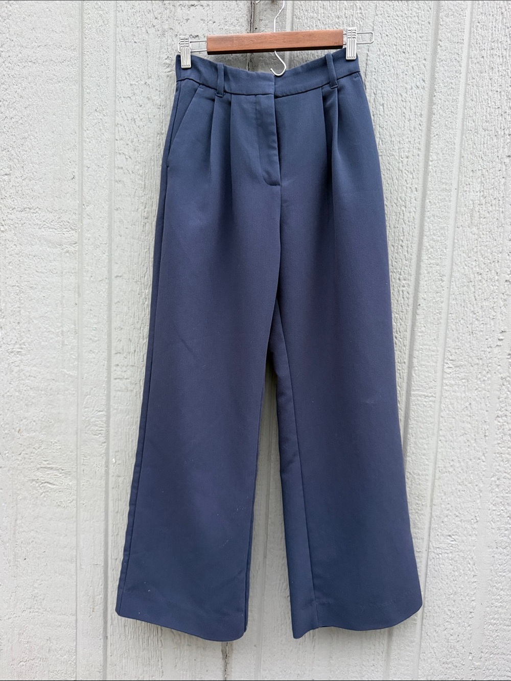 Abercrombie and Fitch Sloane Wide-Leg Navy Trousers Size: 26
